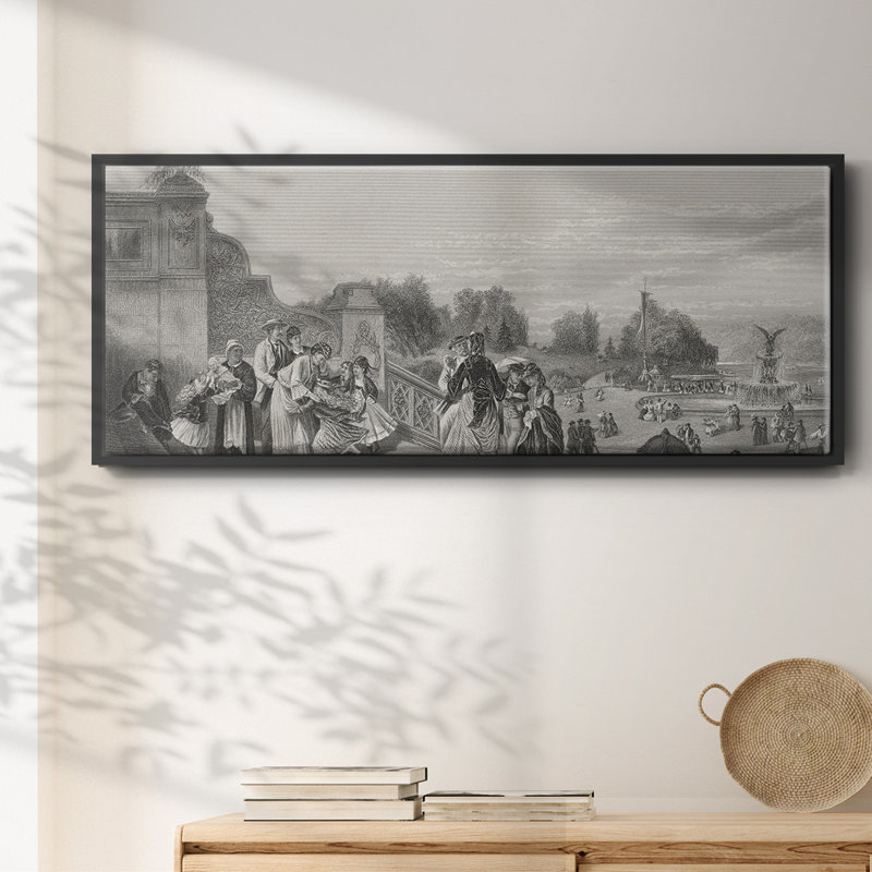 The Terrace, Central Park - toile encadrée, H 8 po x l 20 po