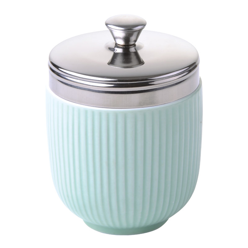Egg Coddler, Fluted Green