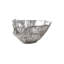 Cast Onyx Bowl, Silver Leaf, Large