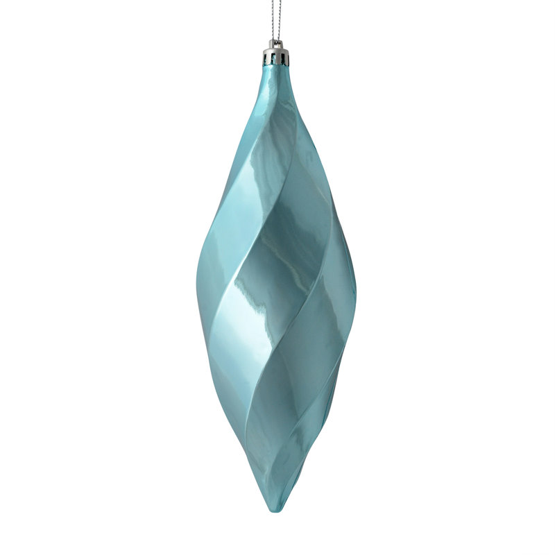 Solid Finial Ornament, Baby Blue