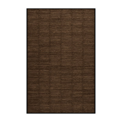 Tapis brun uni lavable à la machine