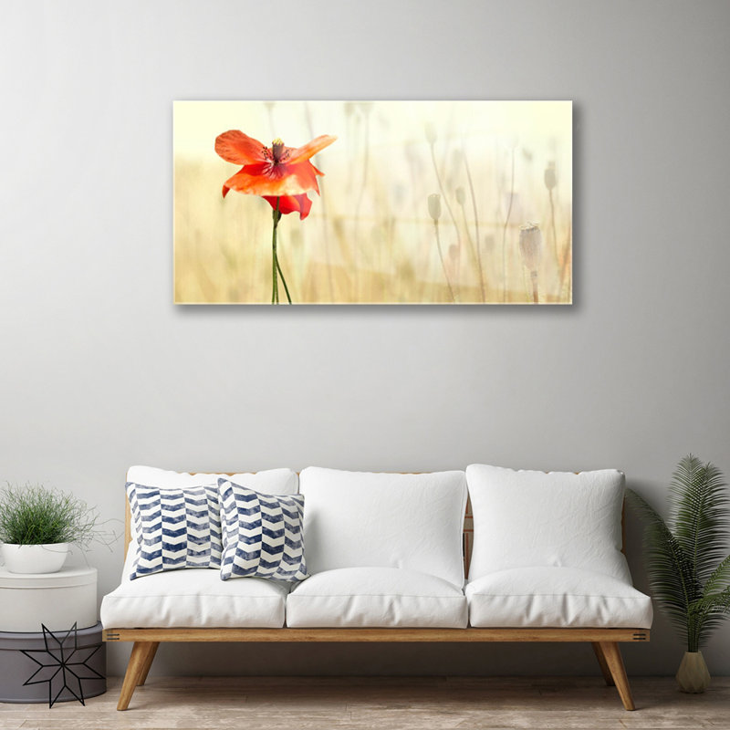 Poppy - No Frame Print on Glass
