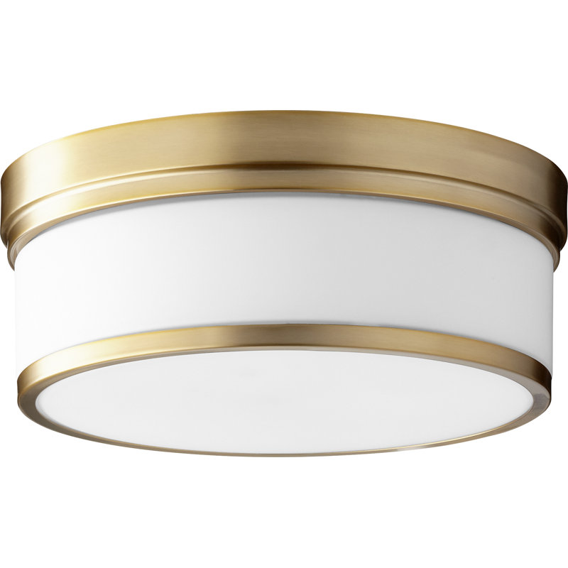 Plafonnier encastré 3 lumières 14 po Brylan, Laiton vieilli