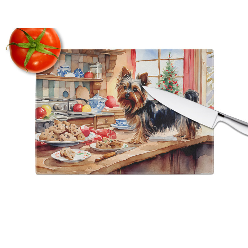 Planche à découper en verre Yorkshire Terrier