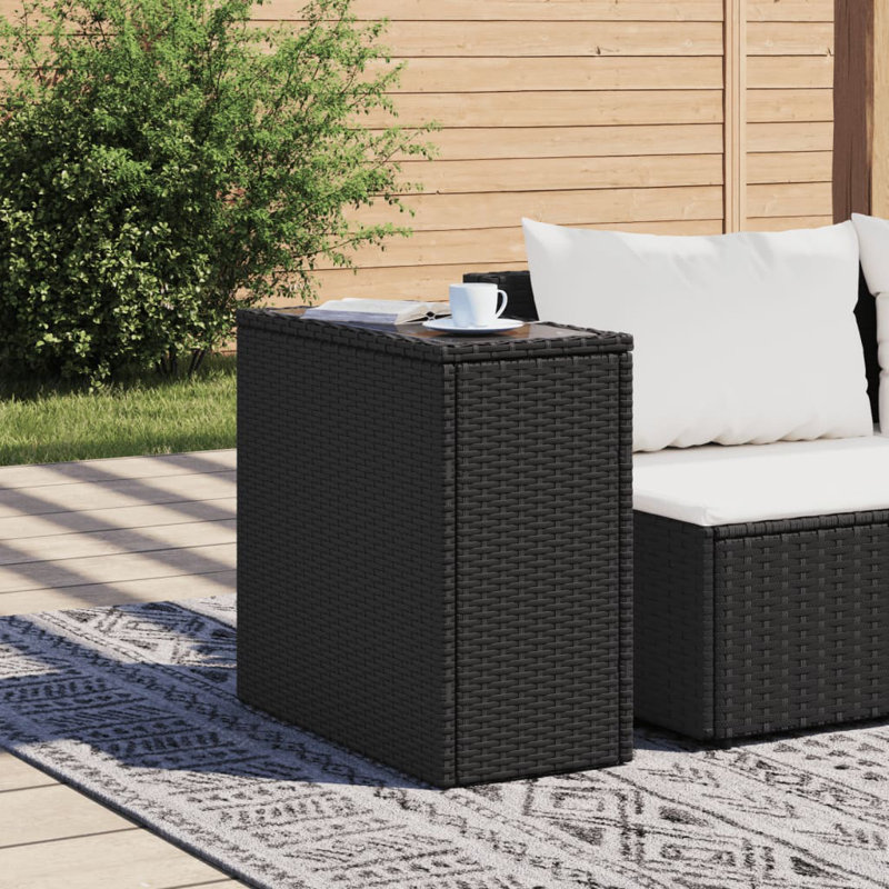  Table d'appoint de jardin noir, Noir