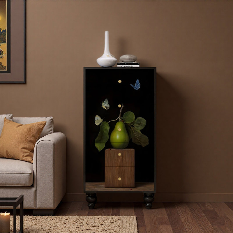 Armoire décorative en bois durable, Noir