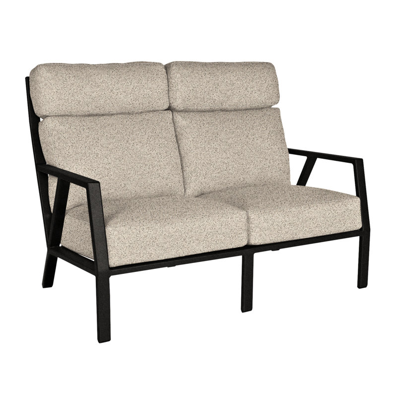 Aris Outdoor 2 - Seat Loveseat, Harris Stone, Carbon Black