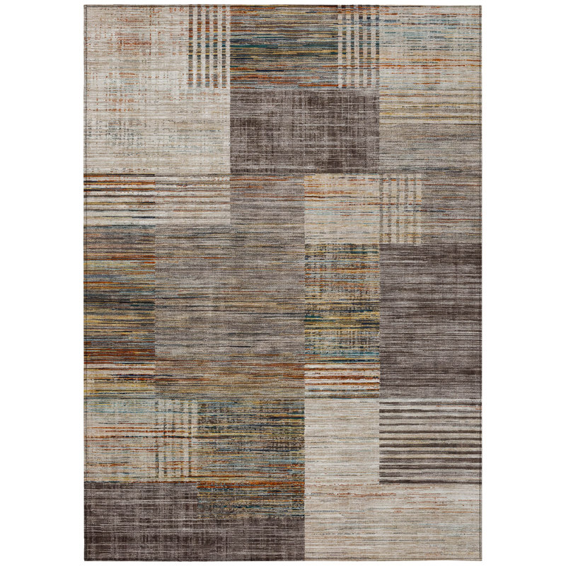 Machine Washable Indoor/Outdoor Meredith ACN2149 Geometric Rug, Rectangle 10' x 14'