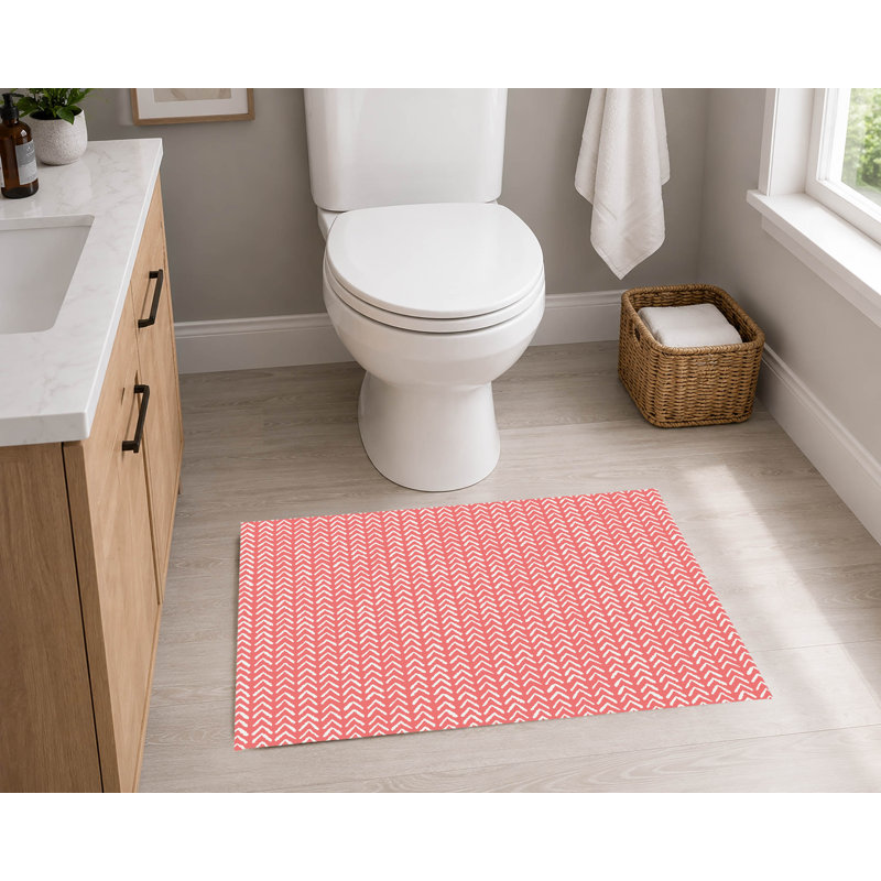 Tapis de toilette rectangulaire absorbant et antidérapant Tribe Way, 34" W x 21" L, Taupe