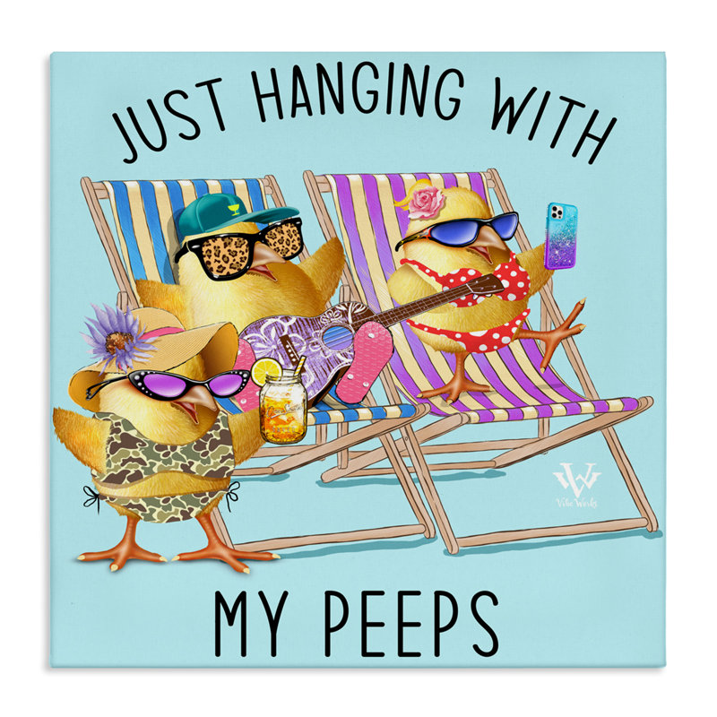 «Hanging With My Peeps», conception de Jim Baldwin, H 17 po x l 17 po