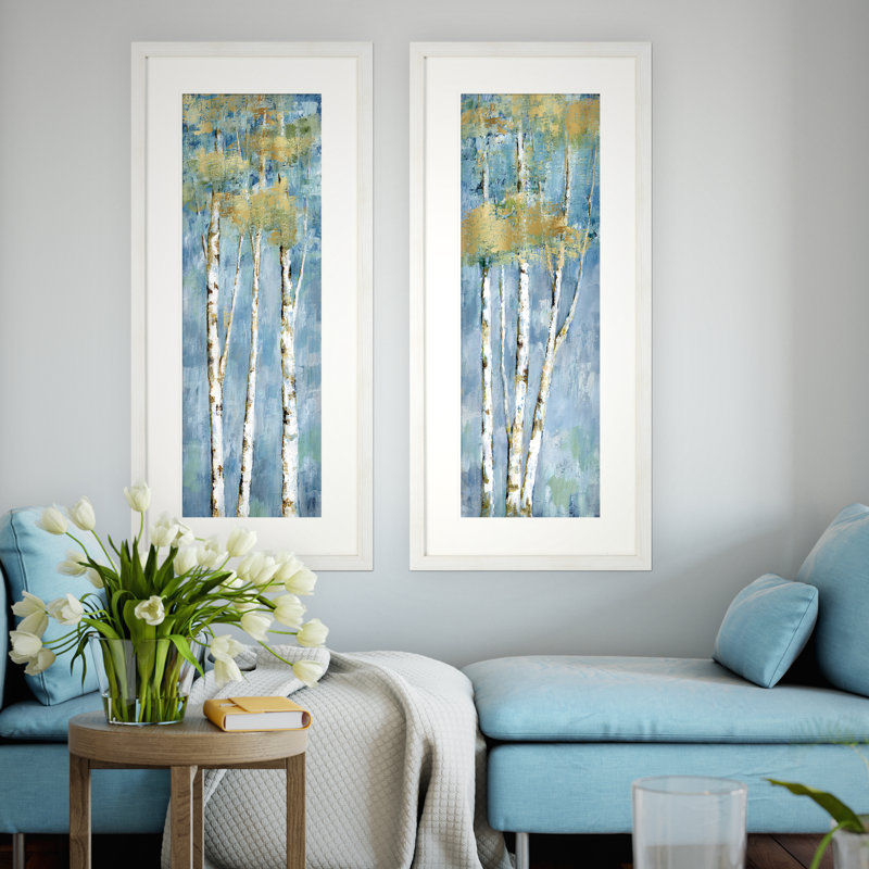 " Shimmering Birch " 2 - Pieces, White