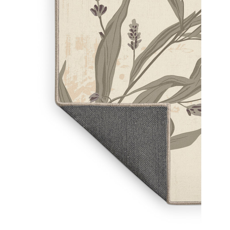 Tapis moelleux moelleux lavande Temaraia, Rond 4 pi