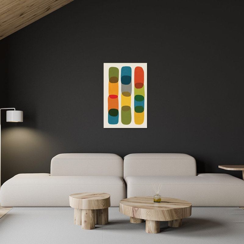 " Colourful Mid-Century Modern Bold I " by EmcDesignLab, 24" H x 16" W x 0.25" D