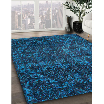 Tapis décoratif multicolore à motif abstrait