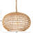 Open-Weave Wicker Ceiling Light
