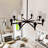 8 - Light Dimmable Wagon Wheel Chandelier