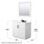 Ensemble de meuble-lavabo simple autoportant 36 po avec plateau en quartz Miranda-97986996-97986720-97986716