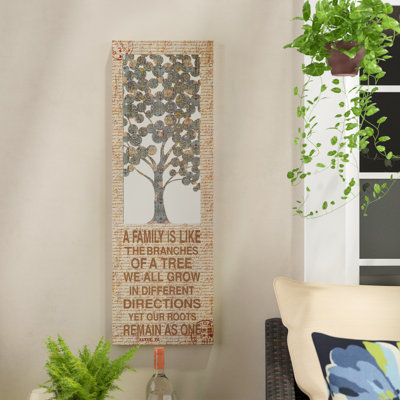 Décoration murale créative en métal au thème familial