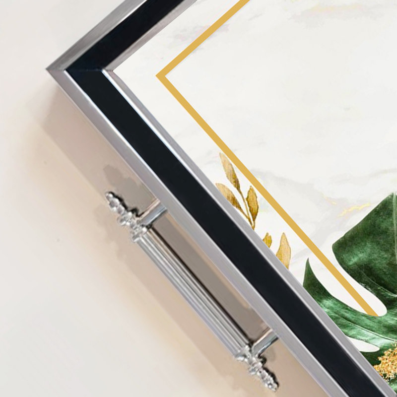 Elegant Glass Tray, 19.7 x 11.4 x 1.4 inches | 100% Durable Glass Construction | Easy to Clean with Damp Cloth | Ideal for Serving, Decorative Display, and Organizing | Stylish Addition to Home Décor