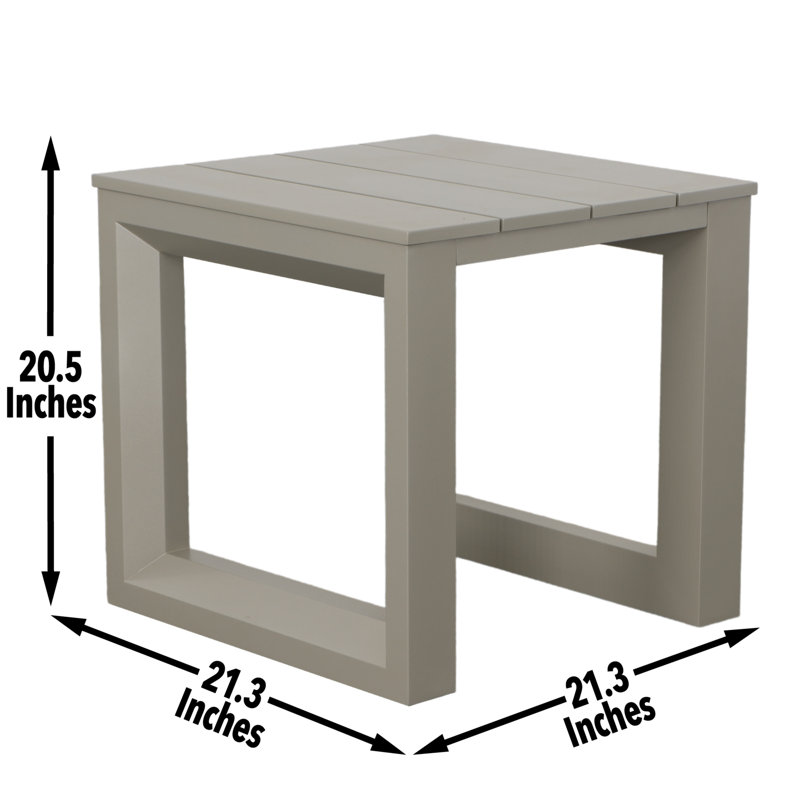 Calypso 21.3'' Metal Outdoor Side Table