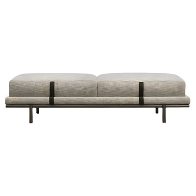 Banc rembourré en mélange de coton Tize