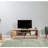 Modern TV Stand with Hornbeam Legs, Sonoma Oak, 55.1 x 19.7 x 15.7 inches | 100% Melamine Coated Particle Board, Thickness: 0.7 inches | Wall-Mountable with Additional Shelves, Stylish Scandinavian Design-1507067756