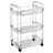 Clear 3 Tier Rolling Utility Cart with Wheels
