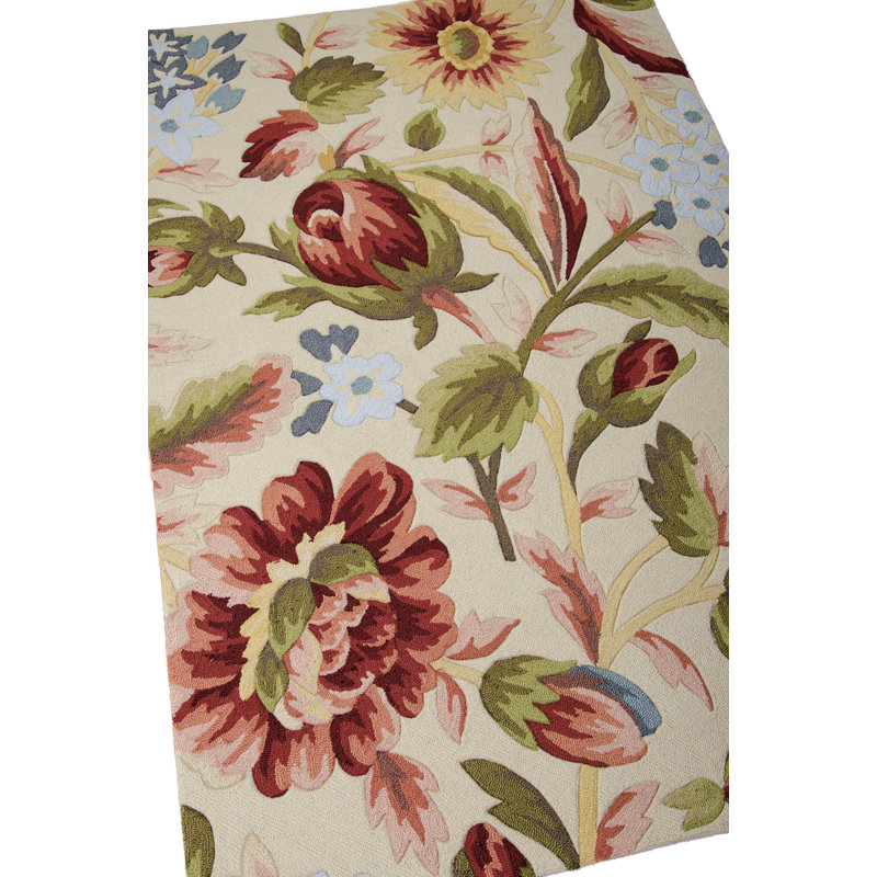 Decker Floral Hand Woven Area Rug, Rectangle 107 x 168cm