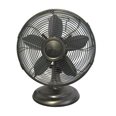 Ventilateur oscillant rétro 12 po avec finition bronze huilé