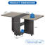 Table de salle à manger pliante avec rangement à 2 niveaux extensible pour 2 à 4 personnes-115252250-115252248