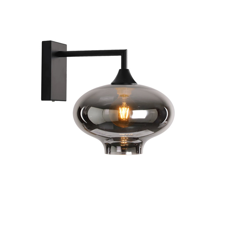Kaufman Armed Sconce, Black, Silver