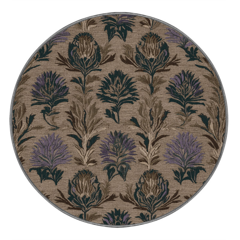  Tapis lavable avec légumes topinambours, Rond 6 pi