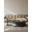 39" Black Elm Wood Coffee Table Includes A Big Drawer With 16" End Side Table	