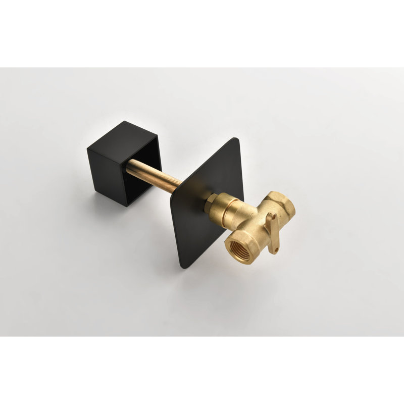 Matt Black Volume Adjustment Mechanism - 3/4" Cast Metal, Adjustable Brass Handle, Corrosion Resistance, Easy To Use Control Metal Valve, Handle Adjustable, Rust Proof Body