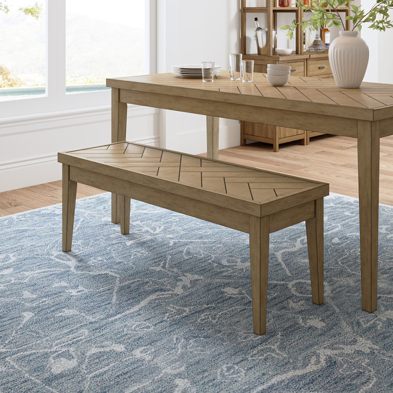 Banc en bois massif Amarionna Classic, Naturel
