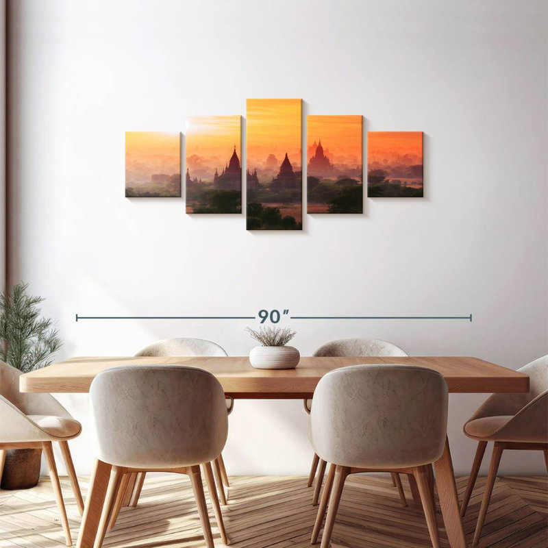 Myanmar Buddhist Temples, 30" H x 68" W