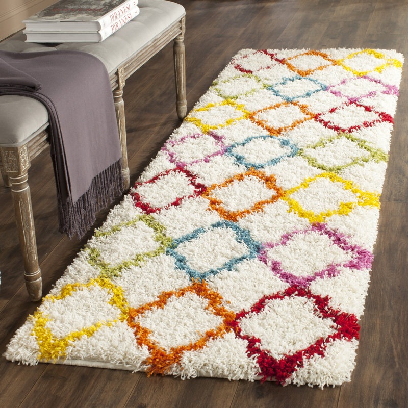 Sgk-Shag Kids Performance Geometric Rug, Runner 2'3" x 8'9"