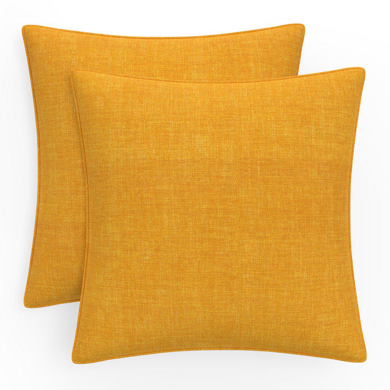 Pillow Perfect Solid Indoor/Outdoor Accent Throw Pillow, Yellow