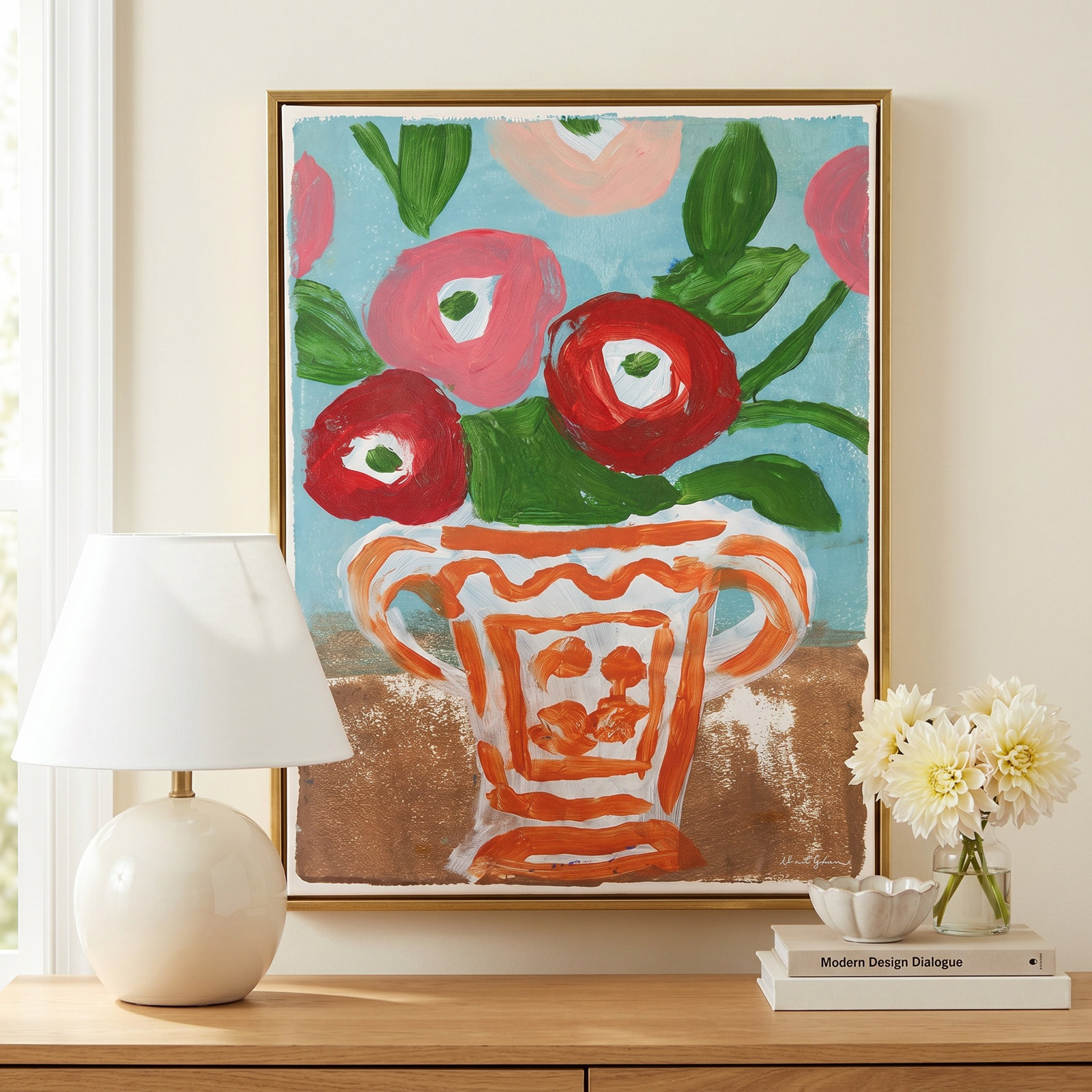 Orange Vase by Dana Gibson