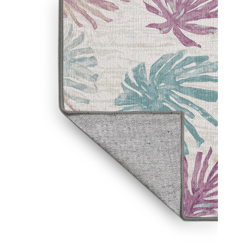 Machine Washable Gray Area Rug, Square 3'