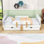 Lit plateforme avec tiroirs de rangement, garde-corps, tablette et crochets-1414244702-1414244701