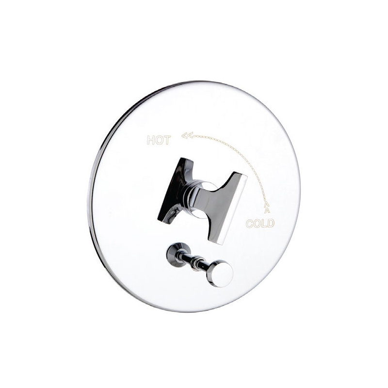 Spring Round Pressure Balance T and S Complete with Valve, Polished Nickel