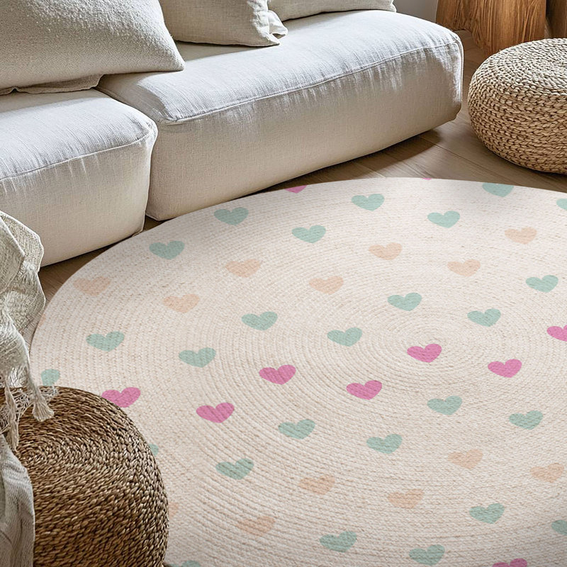 Tapis tressé Soft Love, Rond 5 pi