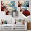 Collage Impressions II - Art mural abstrait en métal, salon-76601050