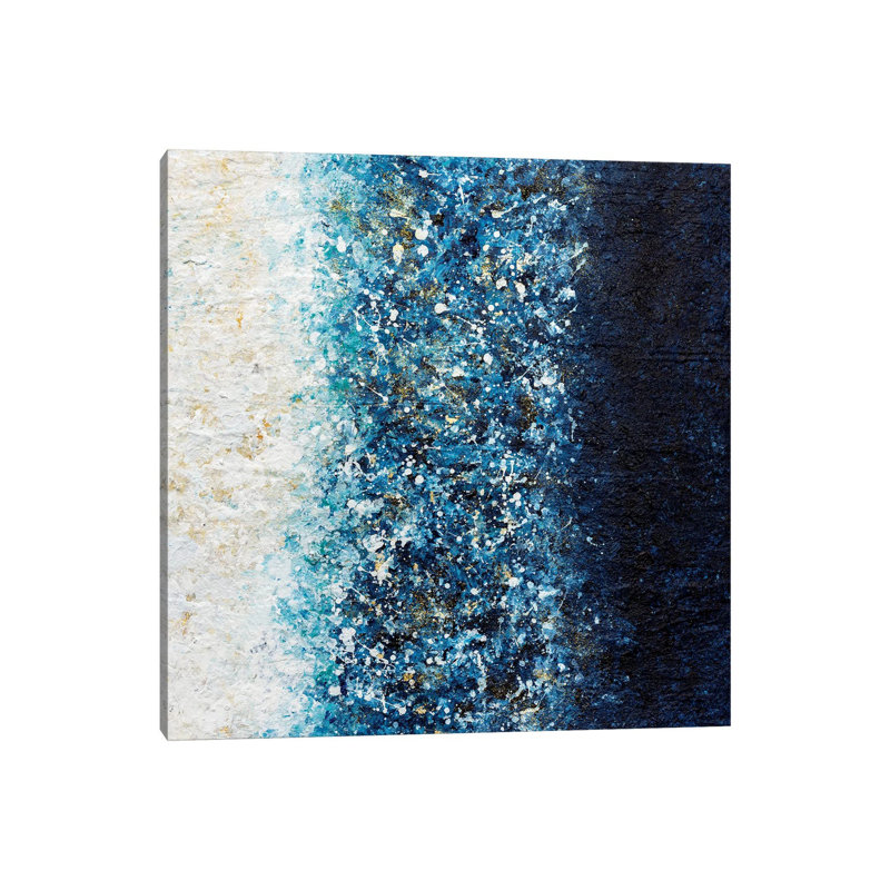 Sapphire Blaze by Nikki Chauhan - Wrapped Canvas Painting, 45.72 cm H x 45.72 cm W x 1.91 cm D