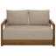 132 cm W Acacia Loveseat with Cushions-135985558