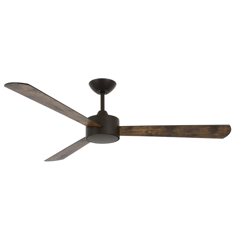 52" Tora 3 - Blade Standard Ceiling Fan with Remote Control, Oil Rubbed Bronze