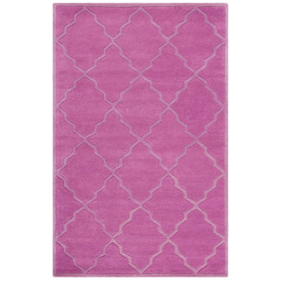 Tapis gris / ivoire en laine touffeté à la main à motif géométrique Carolene