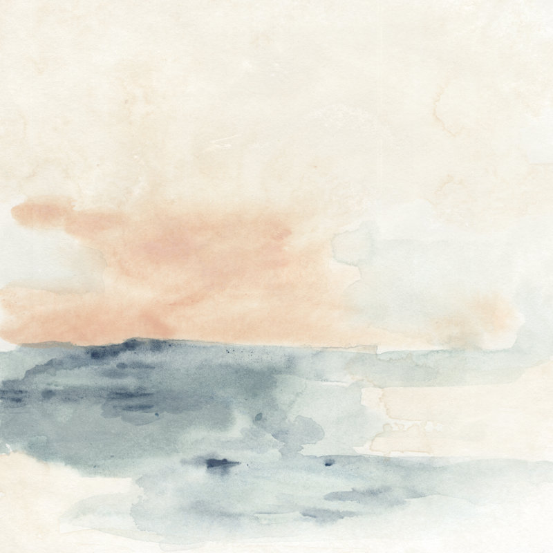 «Sea Hint I» par June Erica Vess - reproduction d'art sur toile tendue, H 36 po x l 36 po