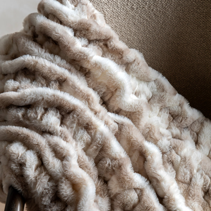 Throw Blanket, Cream Marble